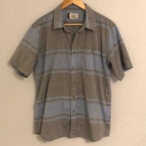 Ezekiel gray and blue short sleeve button up